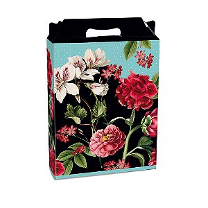 Caixa Maleta Retangular Vertical Botânica G 21X7,5X26