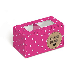 Caixa Para 6 Brigadeiros Pop Pink 12,8x8,5x4,5cm - 10 Un