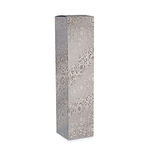 Caixa Vinho Relevo Prata 8X8X33