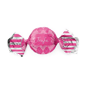 Embalagem Alumínio para Trufa Vichy Pink 14,5X15,5 - 100 Un