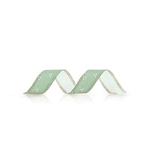 Fita Decor Cetim Bosque Verde 27Mmx10M