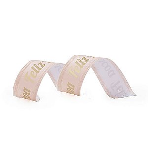 Fita Trend Marfim Hot Ouro Feliz Páscoa 27Mmx9,14M