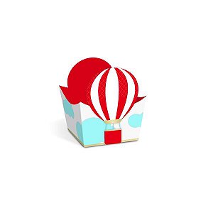 Forminha Doce Decorada Balão Aventureiro Vermelha - 24 Un