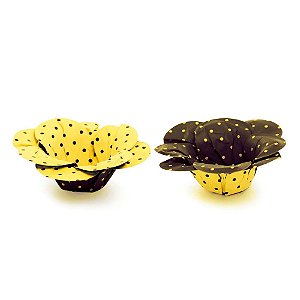 Forminha para Doce Elegance Df Poá Am/Preto - 40 Un