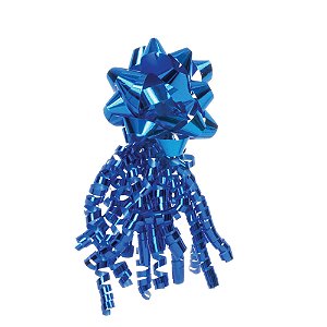 Laço Pronto/Metal Flor Caracol Azul - 2 Un