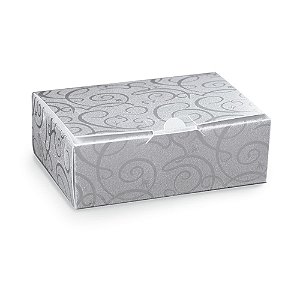 Mini Caixa Ret Pratice Glamour Prata M 10X7,5X3,5 - 10 Un