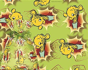 Saco 15X29 Baby Zoo Girafa Verde - 100 Un