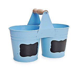 Cachepot Duplo Azul