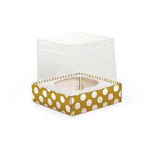Caixa Cupcake com Visor Shine 9X9X9 - 6 Un