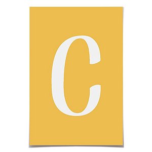 Letra para Faixa Decorativa C Liso Cores - 6 Un