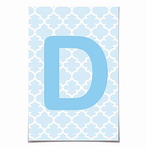 Letra para Faixa Decorativa D Azul - 6 Un