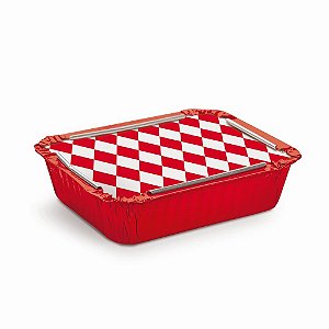 Marmitinha Losango Vermelho M 8,5X6,5X2,5 - 12 Un