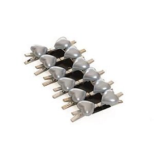 Prendedor Coração Liso Azul Claro (Prendedores Florais) - 12 Un