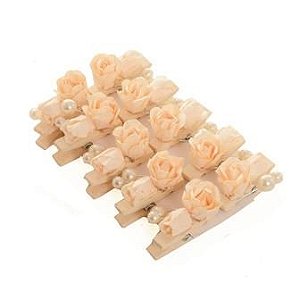 Prendedor Suave Pérola Nde (Prendedores Florais) - 10 Un