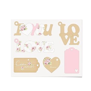 Cartela de Tags Destacaveis Kraft Karina 20,4X16,6 - 2 Un