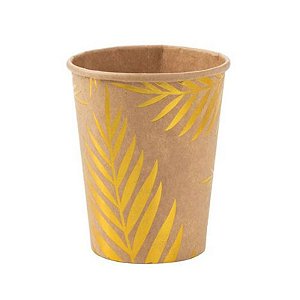 Copo De Papel Folhagem - Silverplastic - 10 Un