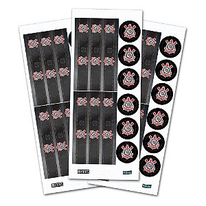 Adesivo para Lembrancinhas Corinthians - Festcolor - 36 Un