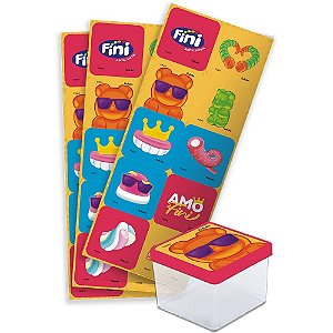 Adesivo Quadrado Festa Fini - Festcolor - 30Un