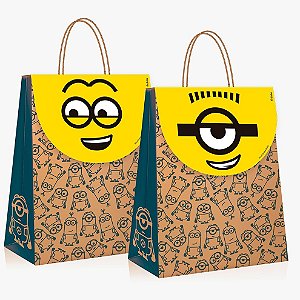 Sacola Ecológica com Aplique Minions P - Festcolor - 1Un