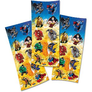 Adesivo Liga da Justiça Ilustrada - Festcolor - 30Un