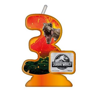 Vela Temática Jurassic World Nº 3 - Festcolor - 1Un
