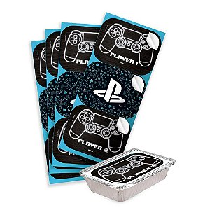 Adesivo Retangular PlayStation - Festcolor - 12Un
