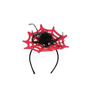 Tiara Teia De Aranha Vermelha Halloween - Cromus - 1Un