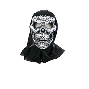 Máscara Caveira De Prata Halloween - Cromus - 1 Un