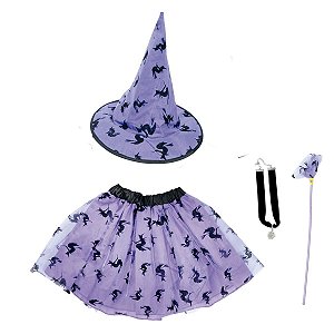 Kit Saia Bruxinha Roxo Halloween - Cromus - 1 Un