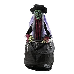 Bruxa Ravenna Halloween Com Som, Luz e Movimento 1,25 Metros - 1 Un