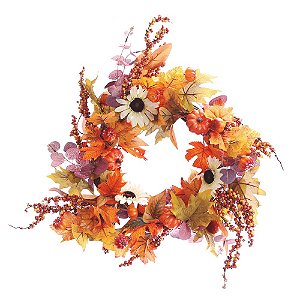 Guirlanda Abóboras e Folhagens para Decoração de Halloween - Cromus - 1 Un