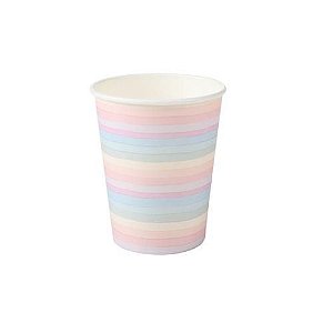 Copo de Papel 270ml Candy - Silver Plastic - 8 Un