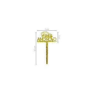 Mini Topo Ano Novo Dourado - Silver Plastic - 1 Un