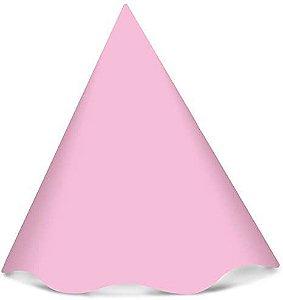 Chapéu Papel Liso Rosa Bee com 8 Un - Silver Plastic - 8 un