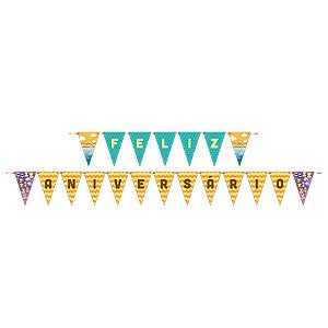 Faixa Feliz Aniversário - Arca De Noé - Junco