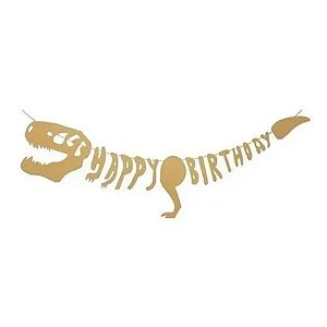 Faixa Aniversário - Happy Birthday - Dinossauro Rex - 1 UN - Artlillie