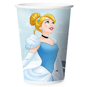 Copo Papel 180ml - Festa Cinderela - 12 unidades - Regina