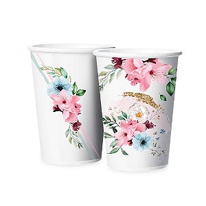 Copo Papel 180 Ml Festa Floral 12 Unidades - Regina