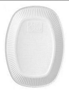 Bandeja Descartável Travessa - 18cm - Branca - com 10 unidades - Trik Trik
