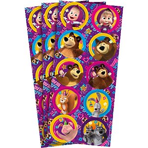 Adesivo Decorativo - Masha e o Urso Clássica - 30 UN - Regina