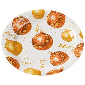 Prato Papel Happy NY - Silver Plastic - 10 un