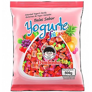 Bala Mastigável Iogurt Frutas - 500gr - Dimbinho