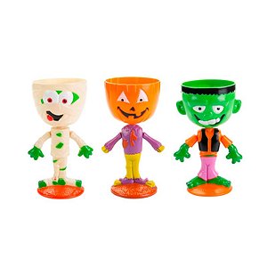 Copo Colorido Divertido Dia das Bruxas - Modelos Diversos - 17 x 8 cm