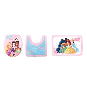 Kit  para Banheiro Princesas  (Princesas) Kit com 3 Peças