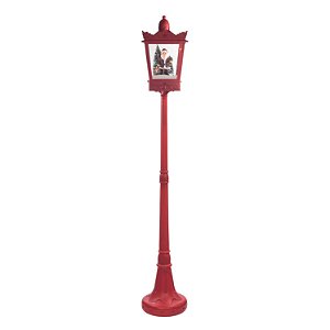 Poste Noel com Neve Musica Vermelho Branco  185cm (Poste Colonial) - 1 Un