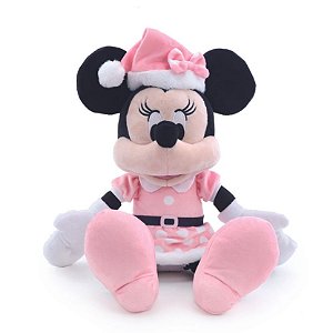 Minnie Noel com Gorro Rosacom  Preto  30cm (Minnie)  - 1 Un