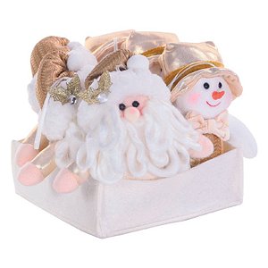 Enfeite Pendurar Noel e Bola de Neve Sortidos Ouro Branco  (Shine)  - 1 Un