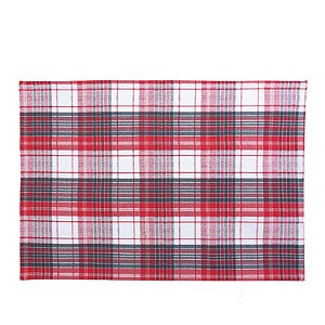 Pano de Copa Xadrez Verde Branco Vermelho  45X65cm - Jogo com 2 Peças