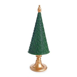 Pinheiro Decorativo Verde Ouro 32cm - 1 Un