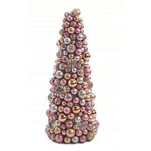 Cone Bolas Rosa Ouro Cha 36cm   - 1 Un